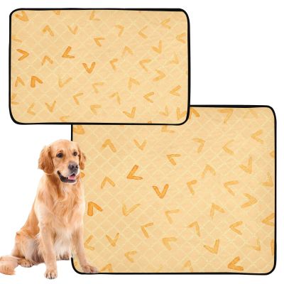 Washable Waterproof Non-Slip Dog Training Pads, 61 x 91 cm, Wavy, 2-Pack