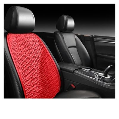 ZYAURA F Summer Leather Car Seat Cushion Cover, 3-Piece Set, All-Season, Y (Red1)