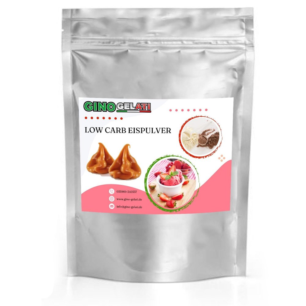 Gino Gelati Low-Carb Ice Cream Powder, Yogurt Caramel, 10 kg