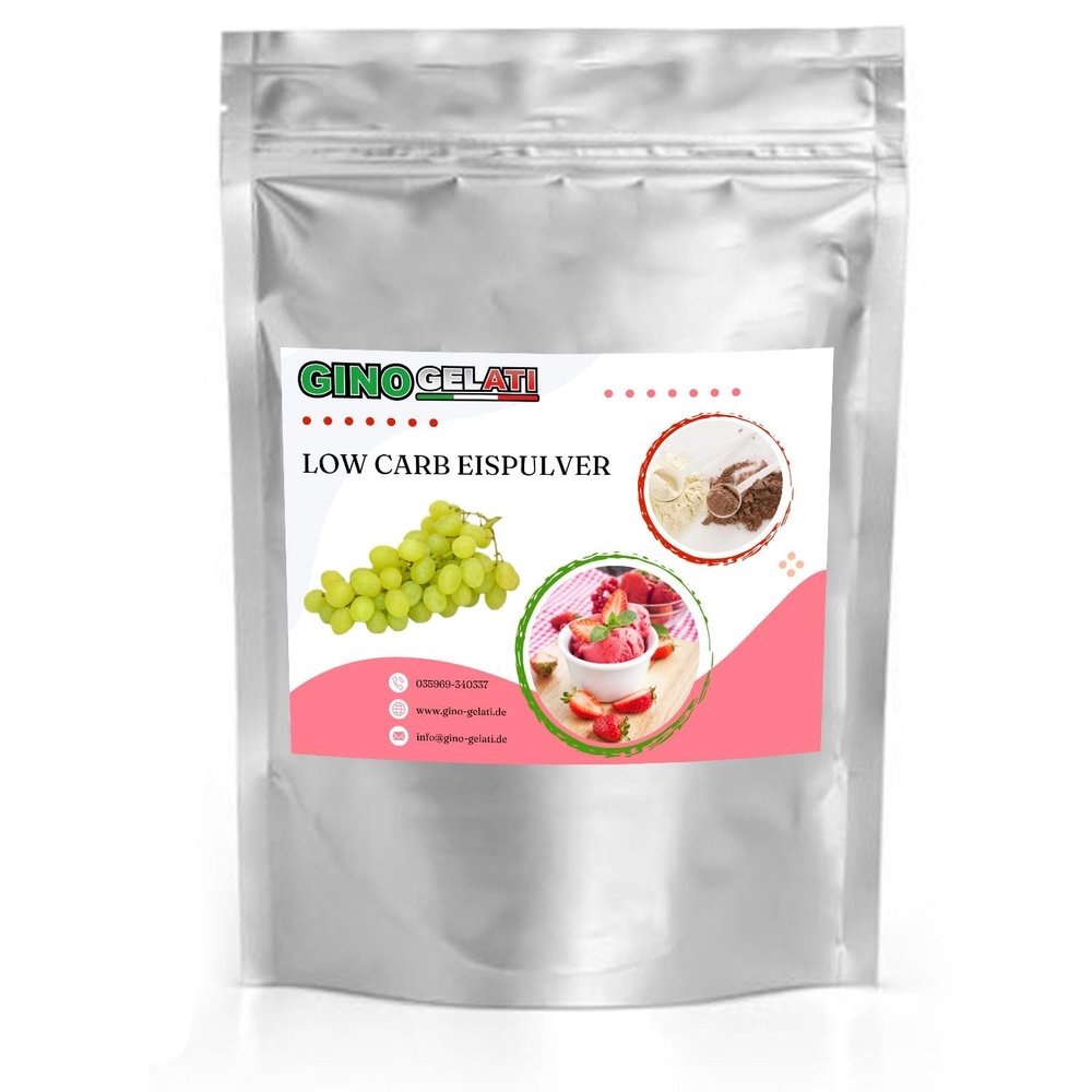 Gino Gelati Low-Carb Ice Cream Powder, Yogurt Grape, Vegan, 1 kg