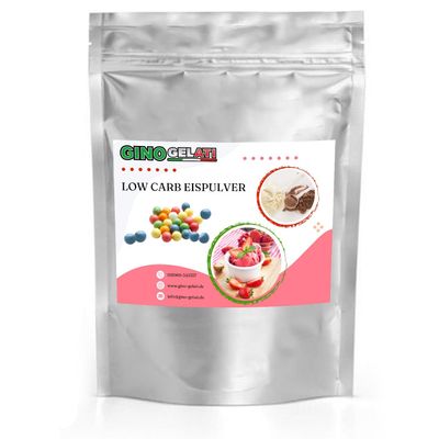 Gino Gelati Low-Carb Ice Cream Powder, Yogurt Bubble Gum Blue, Vegan, No Ice Cream Maker Required (100 kg)