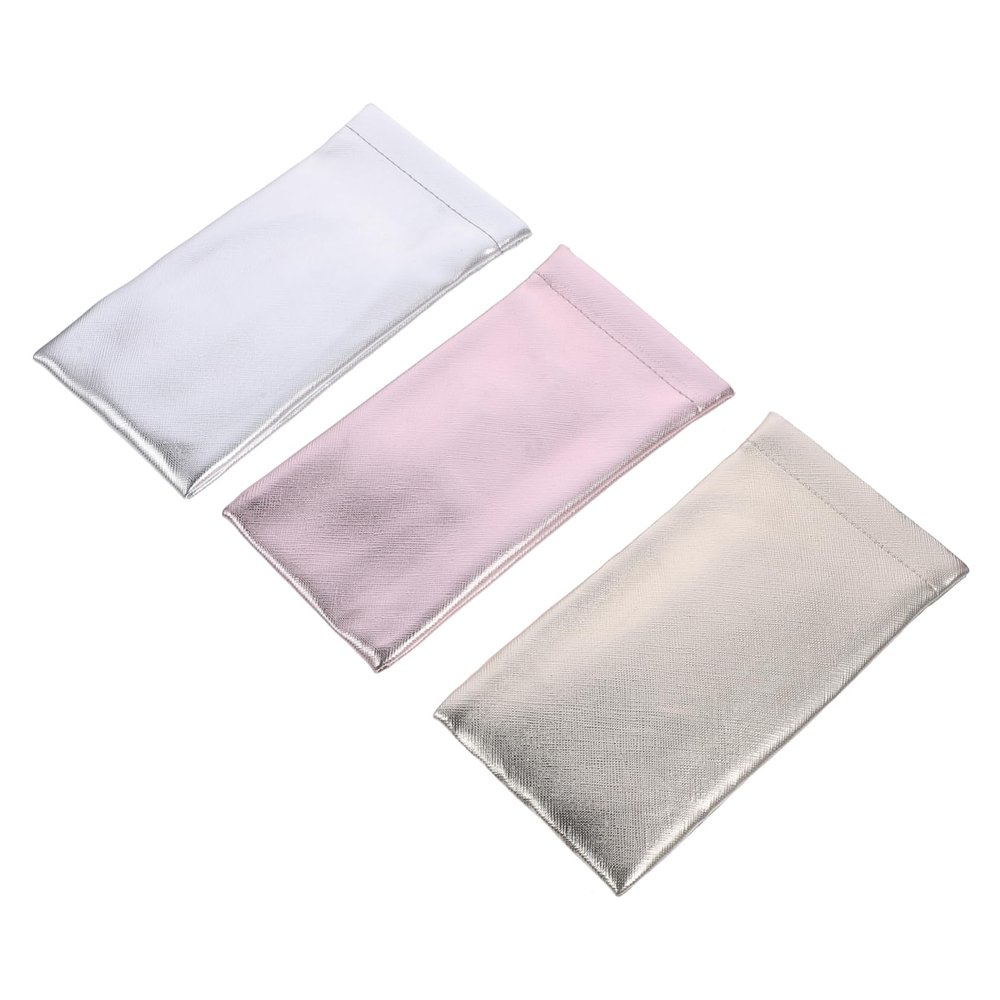 Healvian 3-Pack Leather Eyeglass Cases for Sunglasses