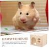 BUGUUYO 3-Piece Wooden Hamster Hideout House, Multi-Compartment Retreat for Hamsters, Dwarf Hamsters, and Mice view 2