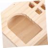 BUGUUYO 3-Piece Wooden Hamster Hideout House, Multi-Compartment Retreat for Hamsters, Dwarf Hamsters, and Mice view 4