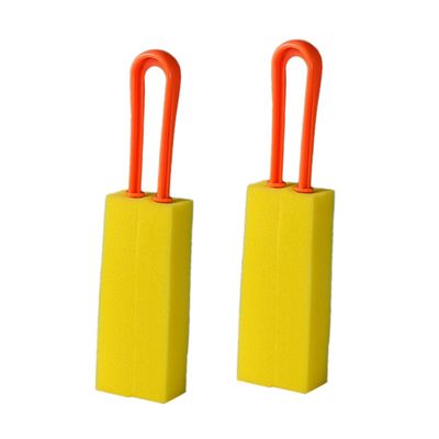 2-Pack Double-Sided Sponge Bottle Brushes, Orange