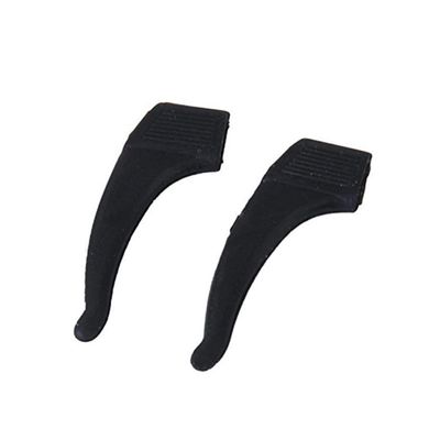 Healvian Silicone Ear Hooks for Glasses, Anti-Slip, Black, 1 Pair