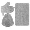 LALADEFIEE Felt Sauna Hat Set with Glove and Cushion, Breathable view 1
