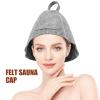 LALADEFIEE Felt Sauna Hat Set with Glove and Cushion, Breathable view 3