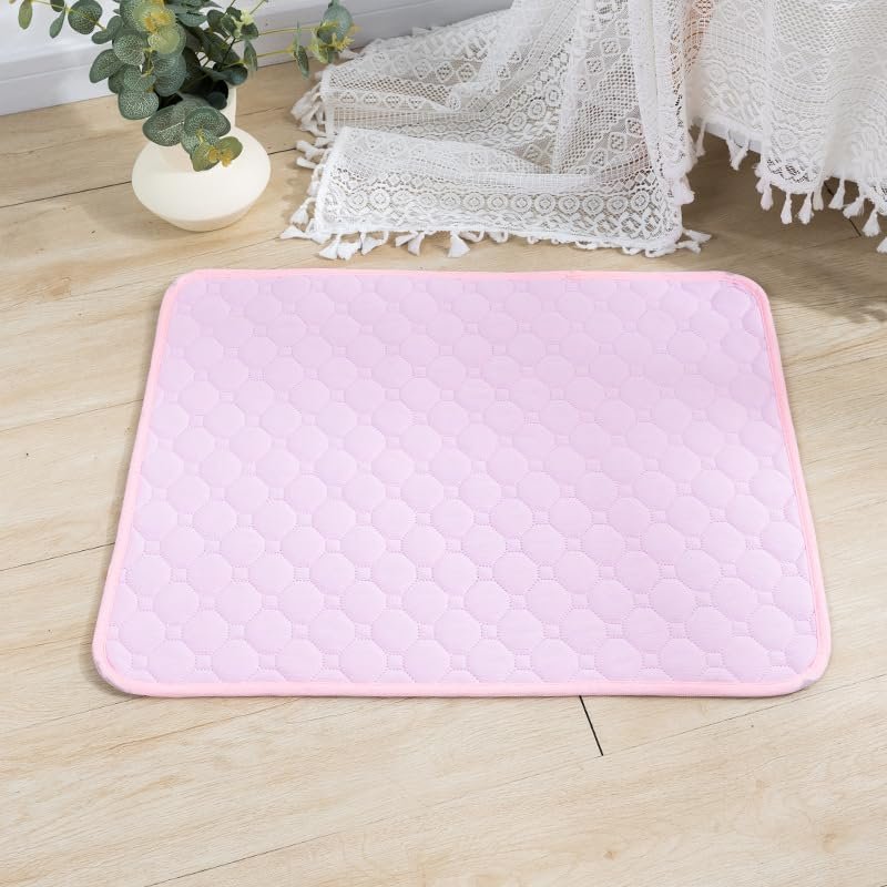 FANSU 2-Pack Washable Puppy Pads for Dogs, 70 x 100 cm, Pink