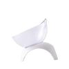 Cat-Shaped Slate Food Bowl with Neck Guard, White, Plastic view 2