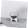 Cat-Shaped Slate Food Bowl with Neck Guard, White, Plastic view 4