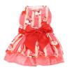 Puppy Christmas Dress with Cute Santa Pattern, Soft Polyester, XL view 1