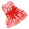 Puppy Christmas Dress with Cute Santa Pattern, Soft Polyester, XL view 4