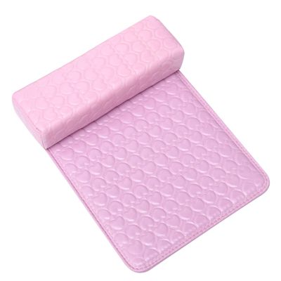 Healeved Pink PU Foam Manicure Cushion with Heart Pattern for Nail Salons