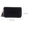 Healeved Black Leather Zipper Organizer Case for Nail Art Stamping Plates view 2
