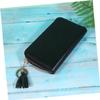Healeved Black Leather Zipper Organizer Case for Nail Art Stamping Plates view 3
