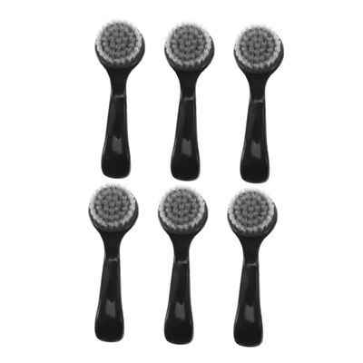 Nylon and PVC Manual Facial Cleansing Brushes, 6 Pieces