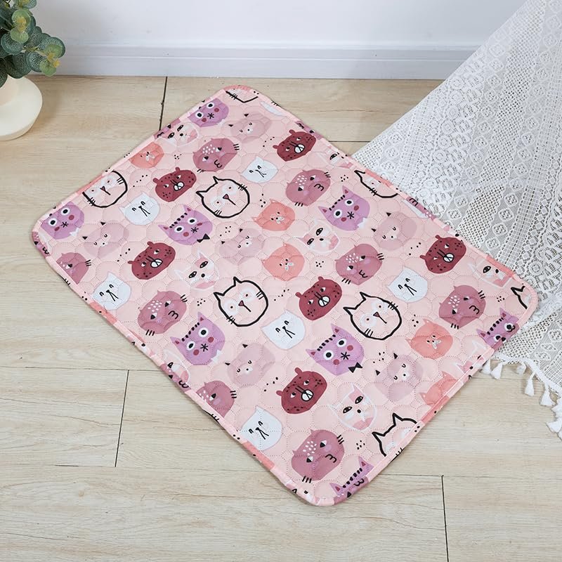 FANSU 2-Pack Reusable Puppy Pee Pads for Dogs, Washable Incontinence Mats, 45 x 60 cm, Elf