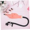BELLIFFY Flexible Nail Art Practice Hand Model with 100 Plastic Artificial Nails view 3