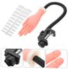 BELLIFFY Flexible Nail Art Practice Hand Model with 100 Plastic Artificial Nails view 4