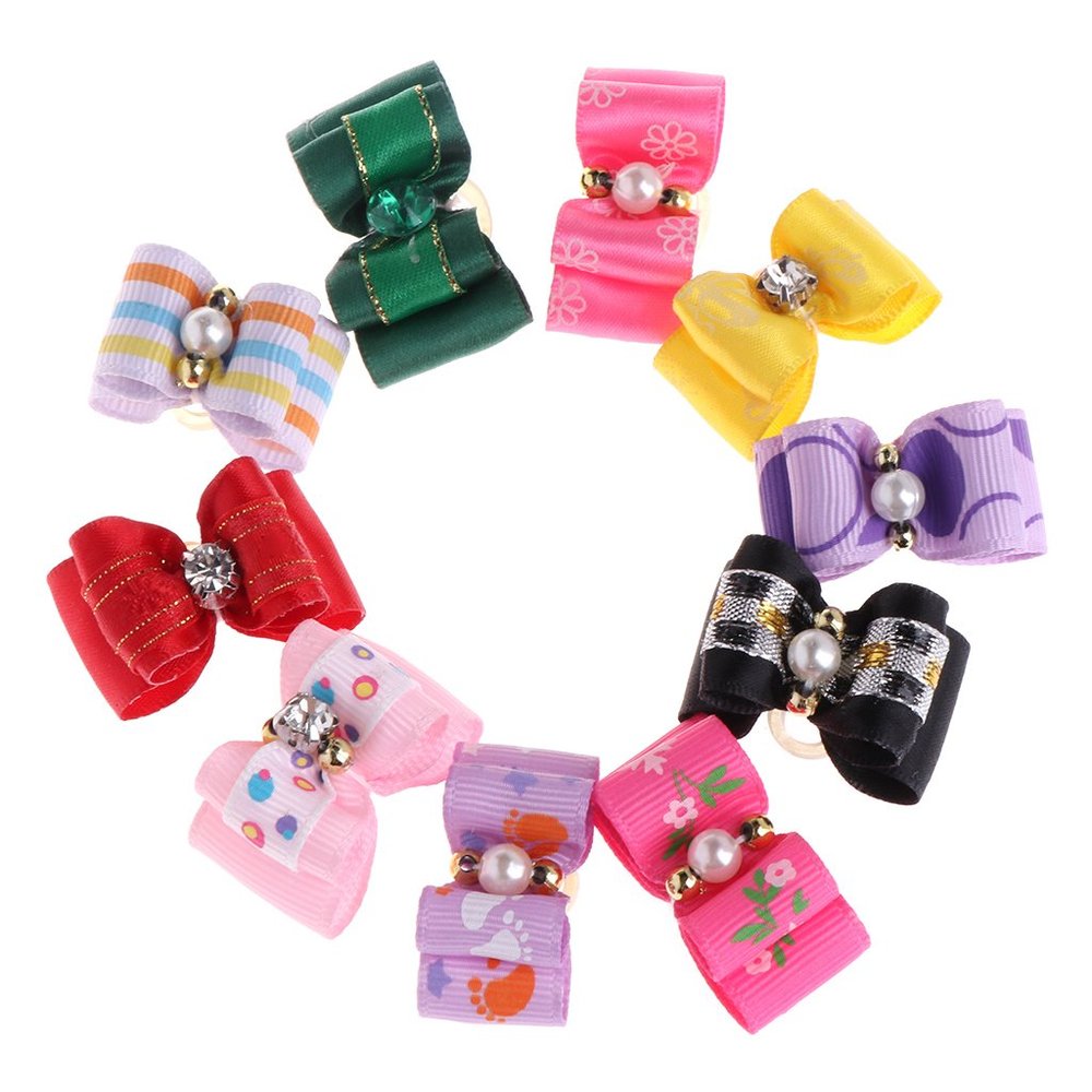 amangul 10 Small Bows for Puppies and Dogs