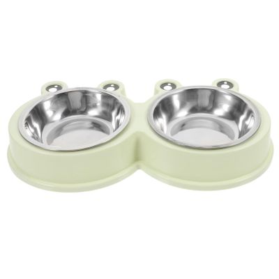 Sosoport Cat Food Bowl with Non-Slip Resin Base