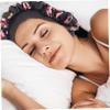 Healeved Black Satin Sleep Bonnet, Elastic, Breathable and Skin-Friendly, for Women and Girls view 2