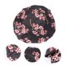 Healeved Black Satin Sleep Bonnet, Elastic, Breathable and Skin-Friendly, for Women and Girls view 3