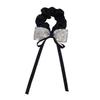 Healeved Elegant Bow Hair Tie with Rhinestones, Black view 1