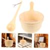 SEWOART Sauna Wooden Bucket Set with Practical Handle view 1