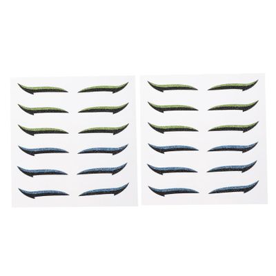 Reusable Eyeliner Stickers, 12 Pairs, Plastic, for Eye Makeup