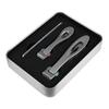 Stainless Steel Nail Clippers with Nail File, Silver view 1