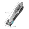 Stainless Steel Nail Clippers with Nail File, Silver view 3