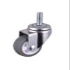 NIULI 1-Inch Gray TPE Swivel Caster Wheels, M6 Screw, 5-Pack view 1