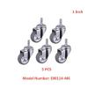 NIULI 1-Inch Gray TPE Swivel Caster Wheels, M6 Screw, 5-Pack view 2