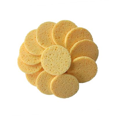 Round Yellow Facial Cleansing Sponge