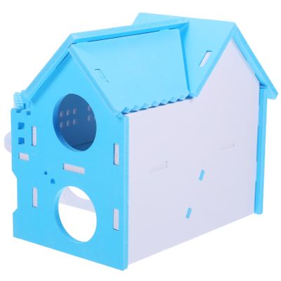 CIYODO PVC Hamster House for Hamsters and Small Rabbits, 2-Story Cage Retreat Toy