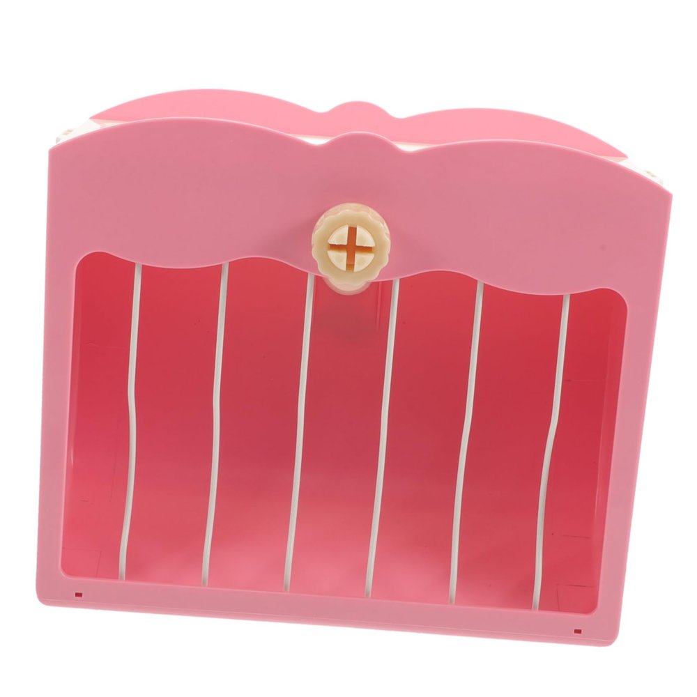WOONEKY Small Pet Food Stand, Plastic Rabbit Hay Holder for Cages