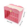 WOONEKY Small Pet Food Stand, Plastic Rabbit Hay Holder for Cages view 2