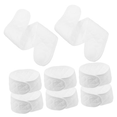 8-Piece White Cotton Baby Belly Band Set for Newborns