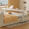 Height-Adjustable Overbed Table with Wheels for King-Size Beds view 1