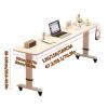 Height-Adjustable Overbed Table with Wheels for King-Size Beds view 2