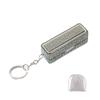 Rhinestone Lipstick Case with Keychain, White B, Medium view 1