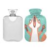 Hot Water Bottle with Cover, Fox Winter, 1 L, Leakproof view 2