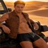 Men's PU Leather Boxer Shorts, Sexy Pouch Underwear, Black, M view 2