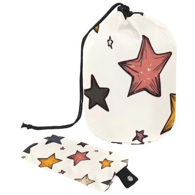 Travel Cosmetic Bag with Hand-Drawn Lucky Stars