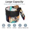 Rhino Faux-Animal Print Makeup Bag Set for Women, Foldable Drawstring Travel Toiletry Bags, 9.9 x 6.9 in / 25.2 x 17.6 cm; 6 x 3.5 in / 15.2 x 8.8 cm view 2