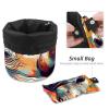 Rhino Faux-Animal Print Makeup Bag Set for Women, Foldable Drawstring Travel Toiletry Bags, 9.9 x 6.9 in / 25.2 x 17.6 cm; 6 x 3.5 in / 15.2 x 8.8 cm view 4