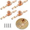 QCKNKMGG Crystal Cabinet and Drawer Pull Handles, 4-Piece Set with Plates, Zinc Alloy, Rose Gold, 170 mm view 1