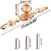 QCKNKMGG Crystal Cabinet and Drawer Pull Handles, 4-Piece Set with Plates, Zinc Alloy, Rose Gold, 170 mm view 2